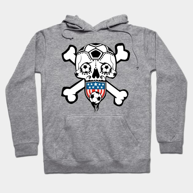 Sugar Skull US Soccer Team shirt! Hoodie by BlackPawCanvas